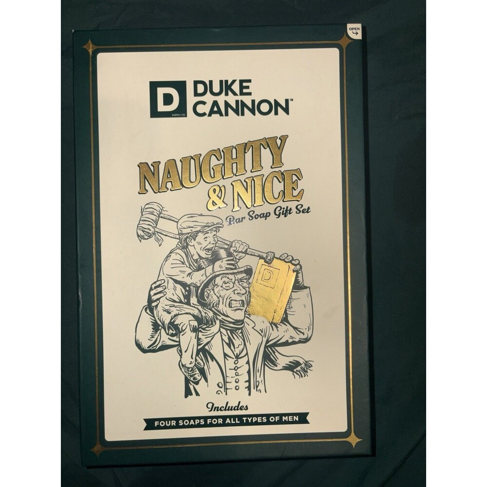 Naughty or Nice Book Of Soaps Gift Set | Duke Cannon Gift Set 4 Bars Of Soap